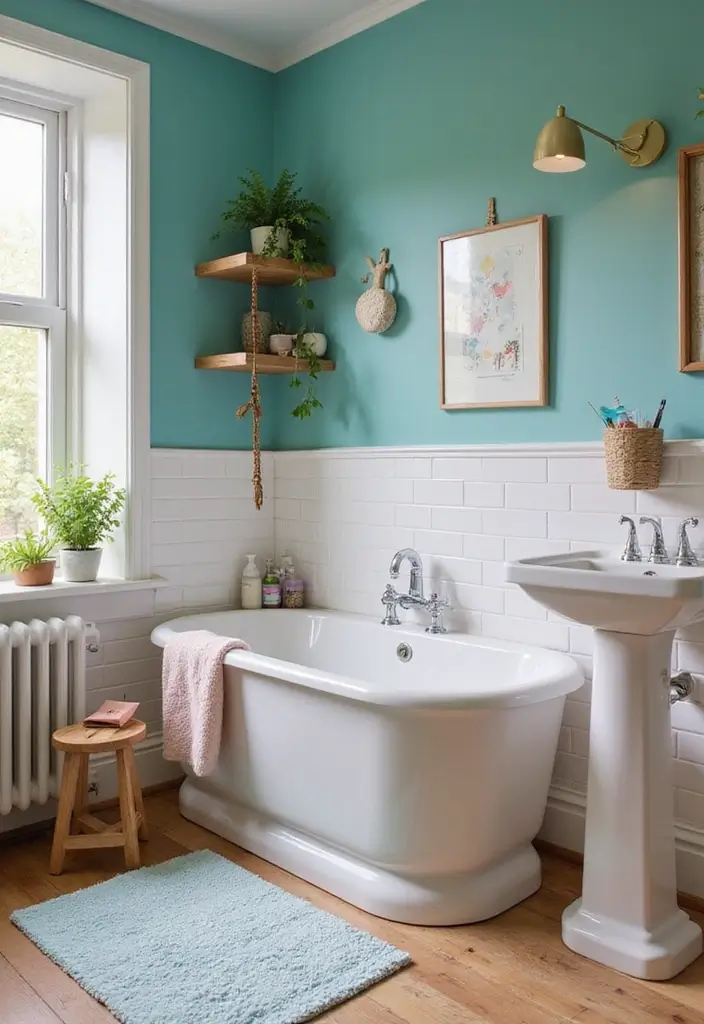 29 Unisex Kids Bathroom Ideas That Look Smart and Stylish - 23. Eco-Friendly Paints