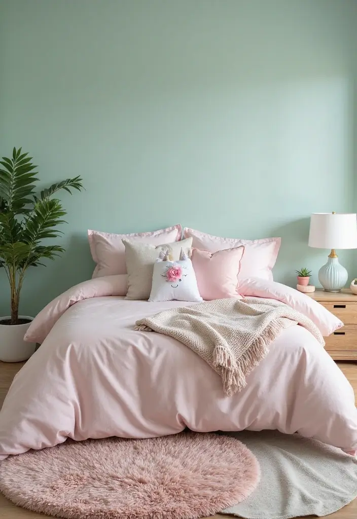 30 Girl Bedroom Designs for Kids That Balance Cute and Practical - 1. Pastel Paradise
