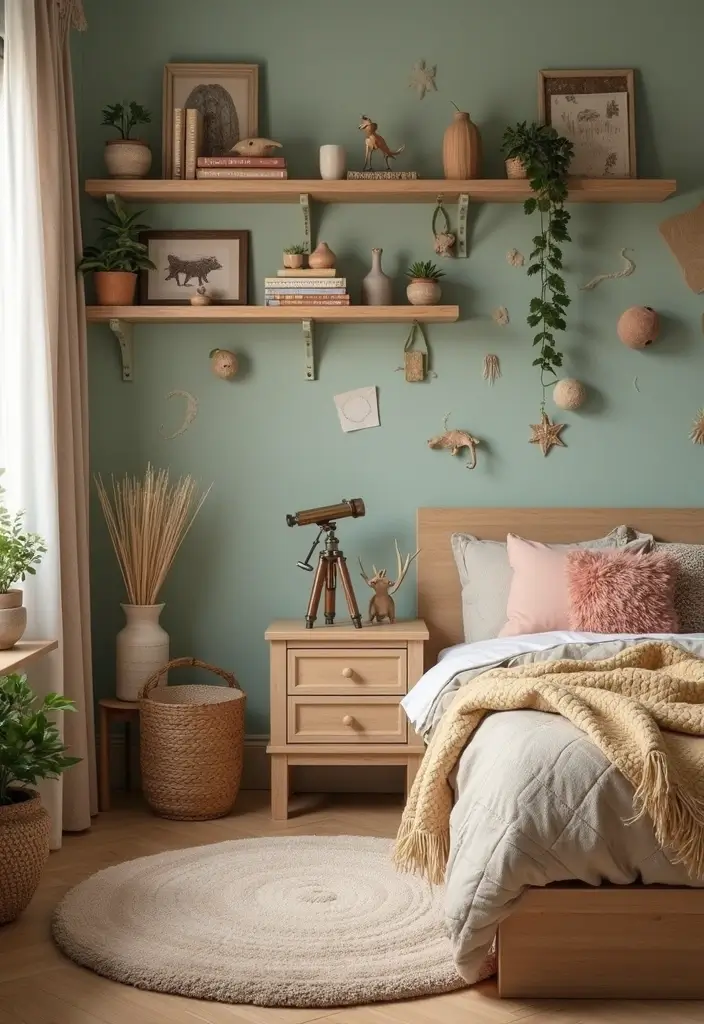 30 Girl Bedroom Designs for Kids That Balance Cute and Practical - 13. Science & Nature