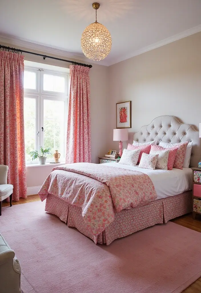 30 Girl Bedroom Designs for Kids That Balance Cute and Practical - 14. Playful Patterns