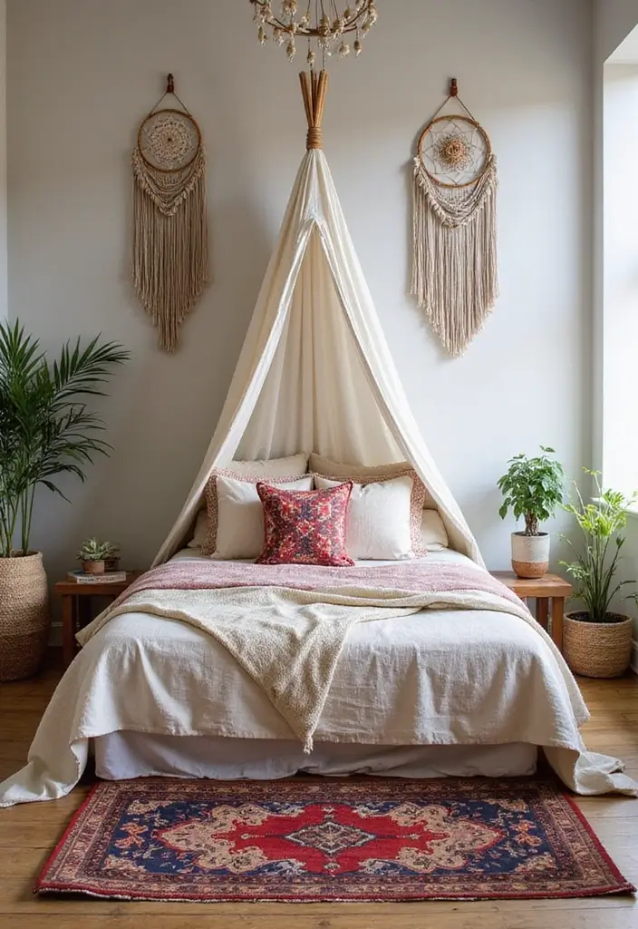 30 Girl Bedroom Designs for Kids That Balance Cute and Practical - 2. Boho Chic Escape