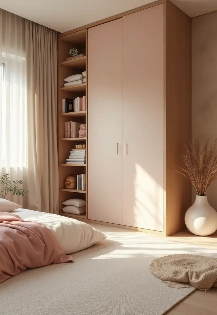 30 Girl Bedroom Designs for Kids That Balance Cute and Practical - 23. Relaxing Zen Retreat