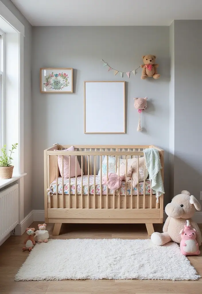 30 Grey Kids Room Designs That Look Modern and Calm - 1. Soft Grey and Pastel Palette
