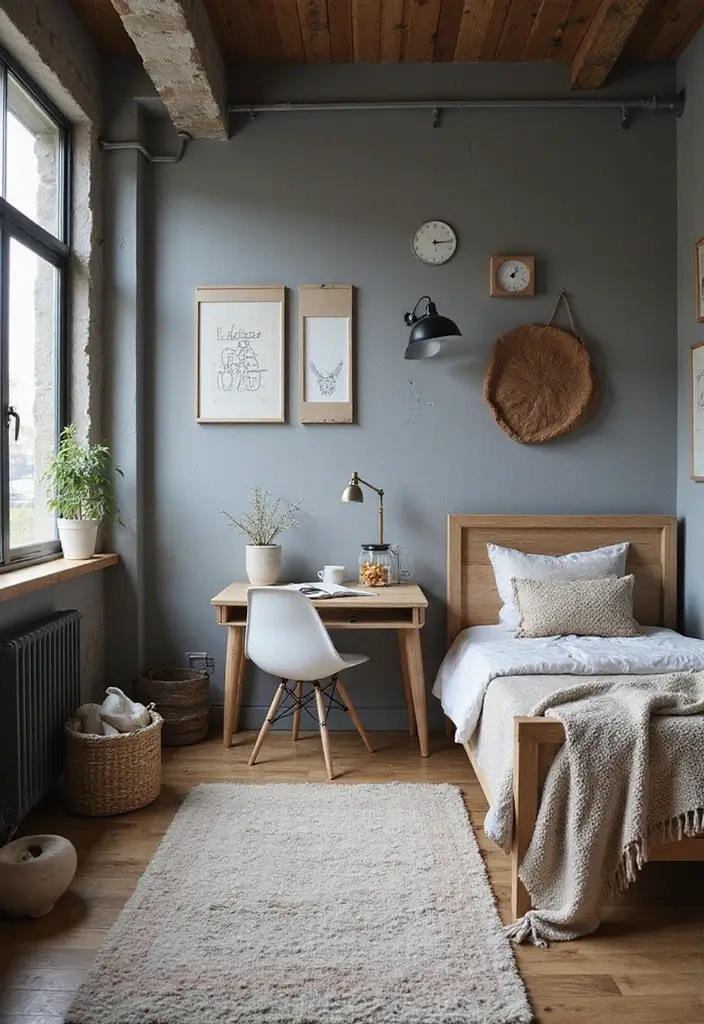 30 Grey Kids Room Designs That Look Modern and Calm - 18. Grey and Industrial Style