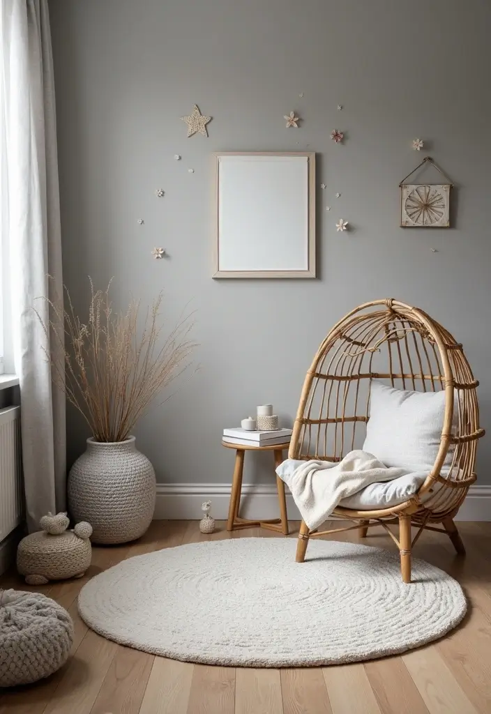30 Grey Kids Room Designs That Look Modern and Calm - 23. Grey and Seasonal Decor