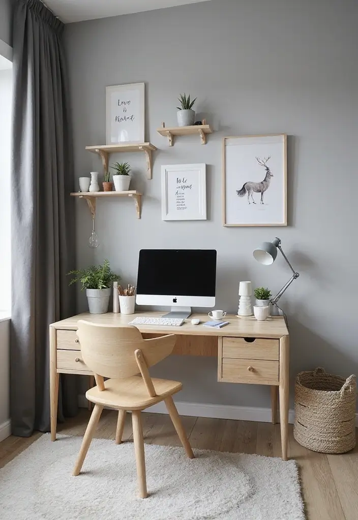 30 Grey Kids Room Designs That Look Modern and Calm - 26. Grey with Personalized Study Areas