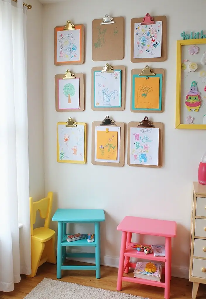 30 Ikea Hack Kids Room Designs That Save Money and Space - 11. Colorful Wall Art Display