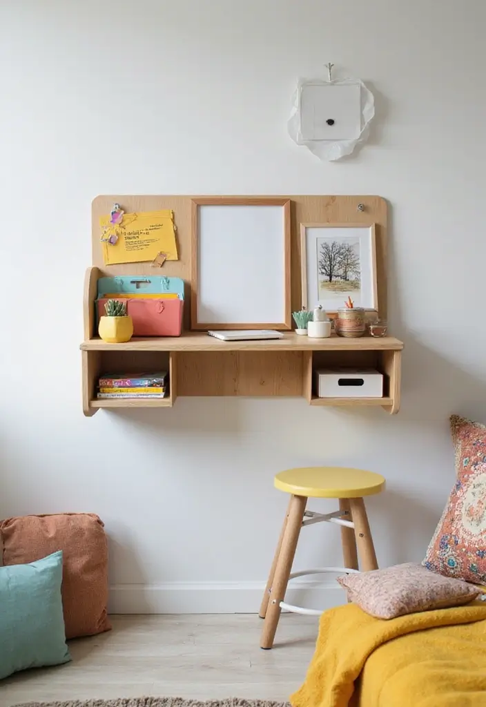 30 Ikea Hack Kids Room Designs That Save Money and Space - 13. Wall-Mounted Desks