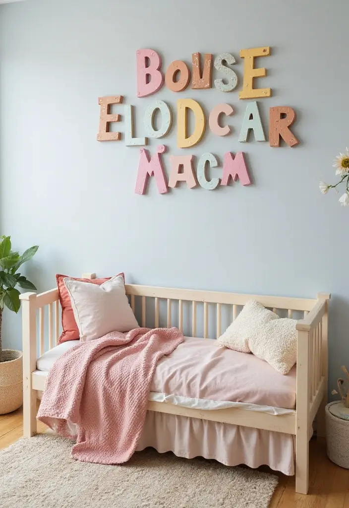30 Ikea Hack Kids Room Designs That Save Money and Space - 22. Creative Name or Initial Decor