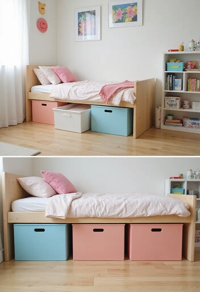 30 Ikea Hack Kids Room Designs That Save Money and Space - 3. Under-Bed Storage Solutions
