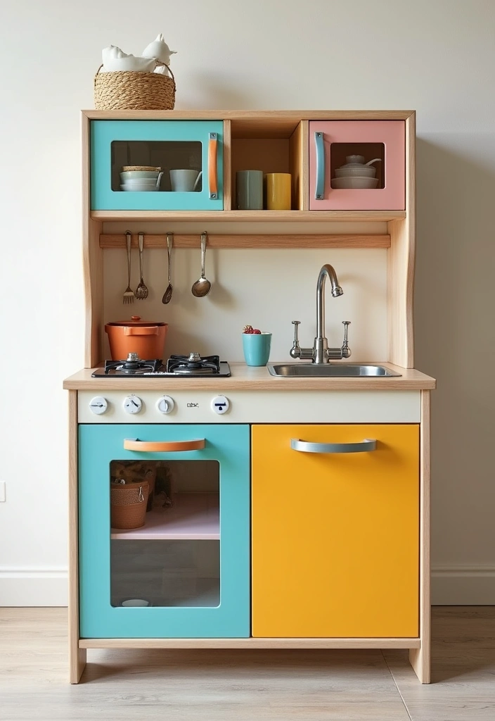30 Ikea Hack Kids Room Designs That Save Money and Space - 5. DIY Play Kitchen