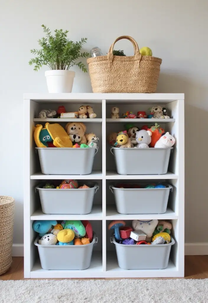 30 Kallax Kids Room Hacks That Parents Swear By - 14. Toy Rotation System