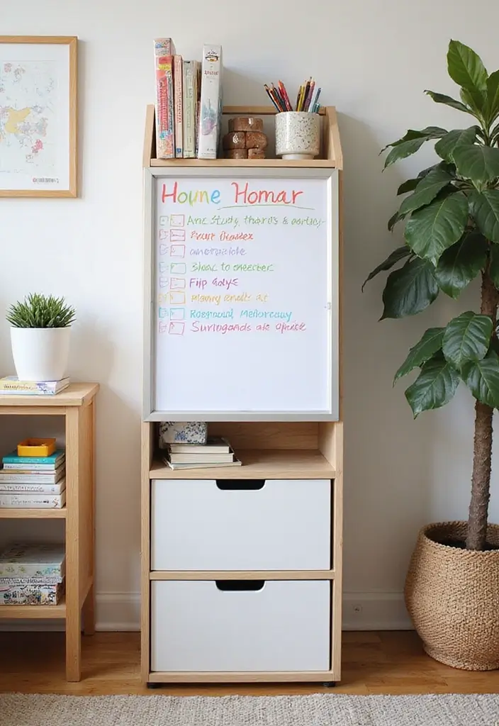 30 Kallax Kids Room Hacks That Parents Swear By - 19. Fun Homework Flip Chart