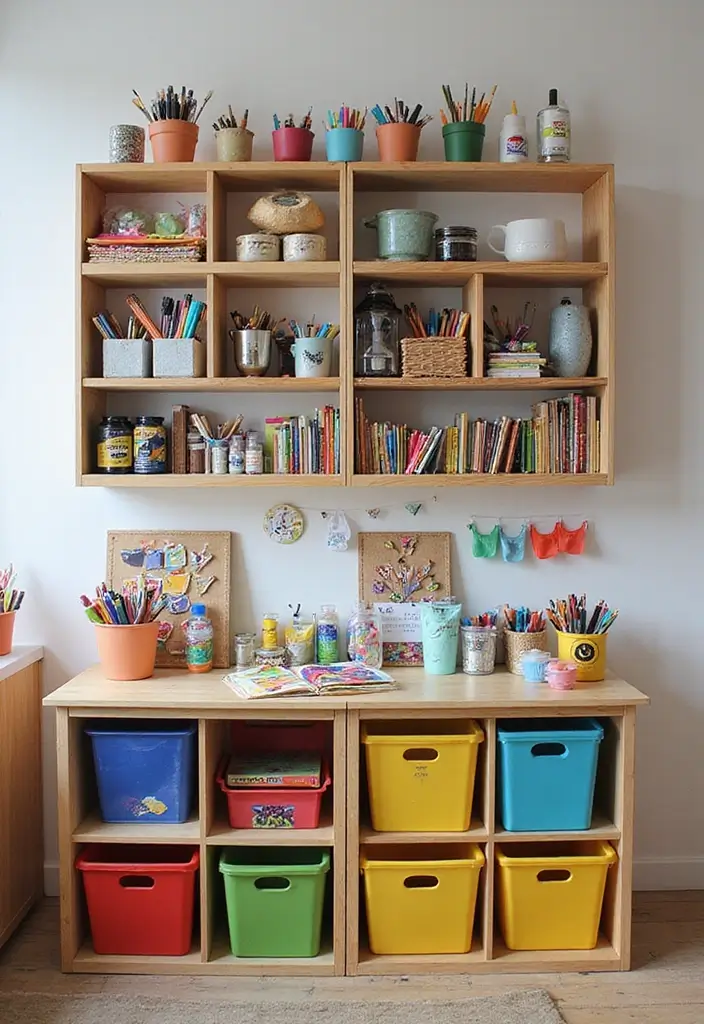 30 Kallax Kids Room Hacks That Parents Swear By - 5. Creative Craft Station
