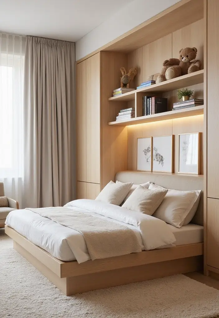 30 Kids Bed Frame Ideas That Look Stylish and Sturdy 15. Multi Functional Bed with Sofa