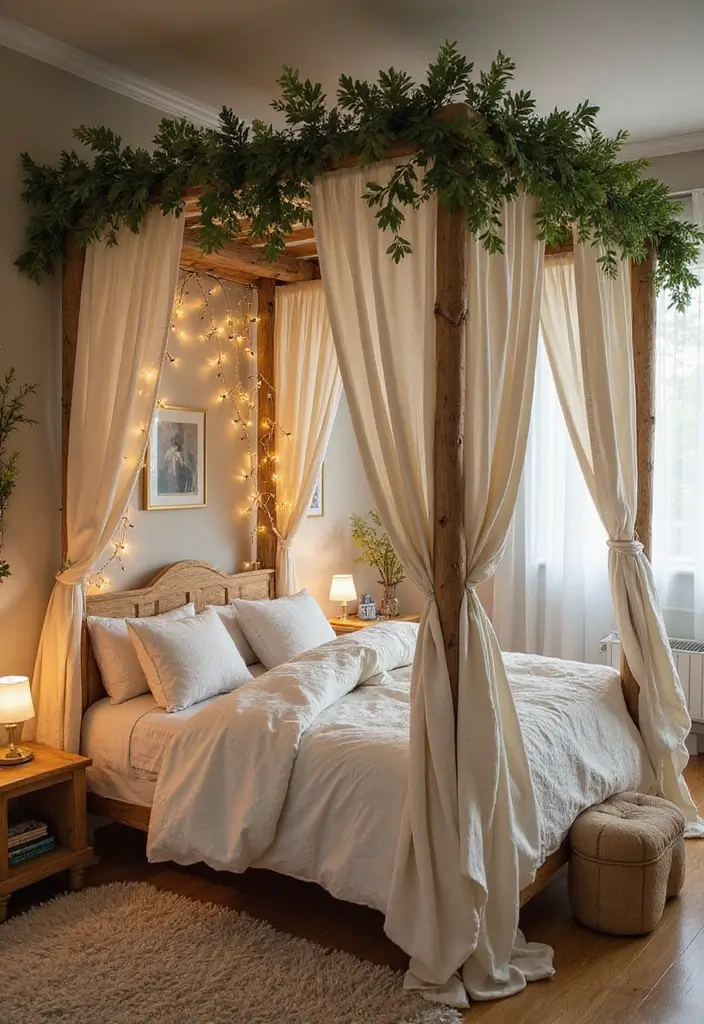 30 Kids Bed Frame Ideas That Look Stylish and Sturdy 2. Nature Inspired Canopy Bed