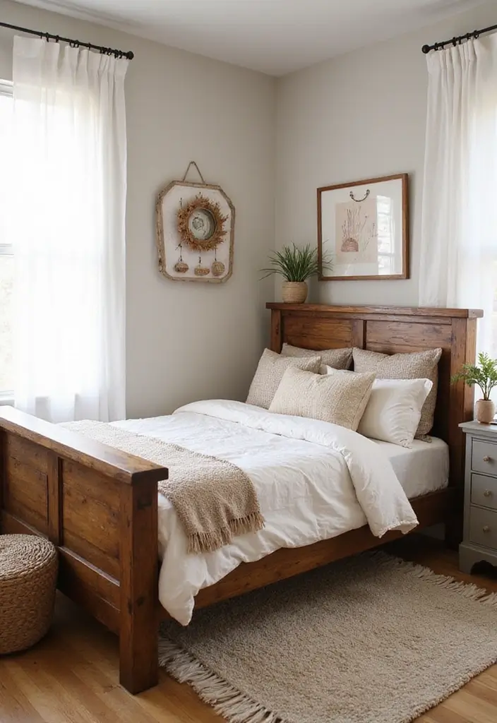 30 Kids Bed Frame Ideas That Look Stylish and Sturdy 23. Rustic Farmhouse Bed