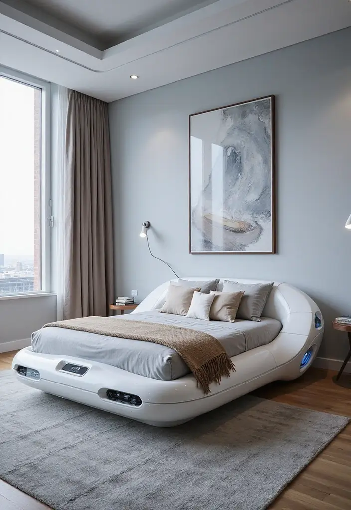 30 Kids Bed Frame Ideas That Look Stylish and Sturdy 26. Futuristic Bed Design