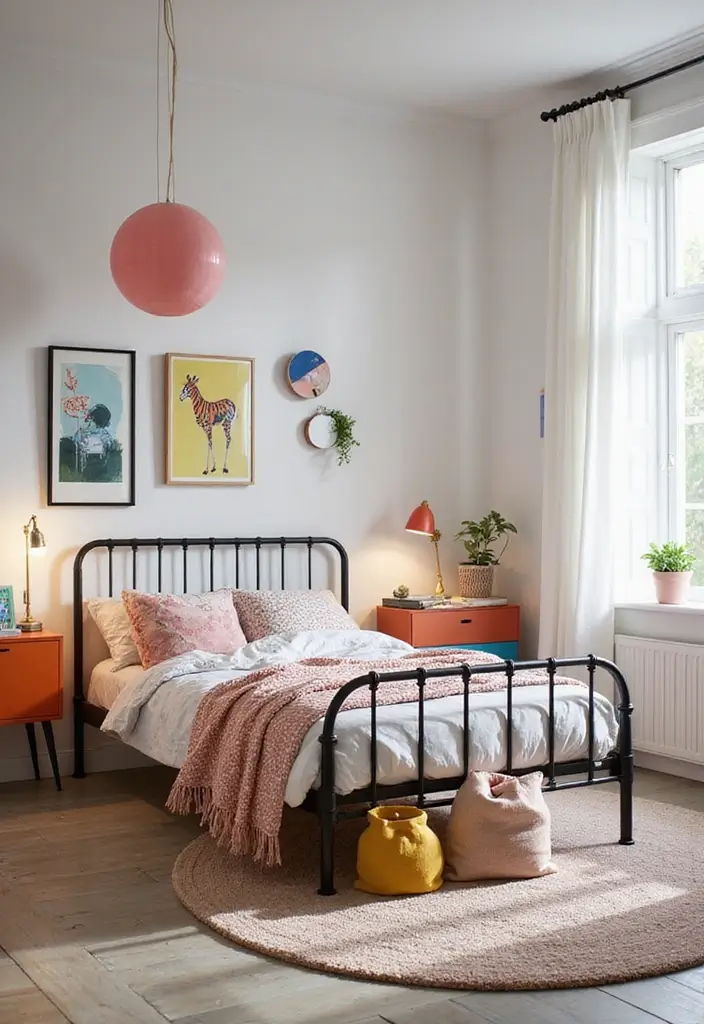 30 Kids Bed Frame Ideas That Look Stylish and Sturdy 5. Minimalist Metal Frame