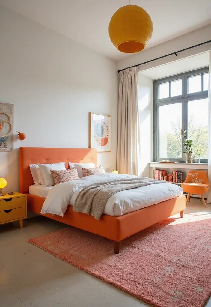 30 Kids Bed Frame Ideas That Look Stylish and Sturdy 9. Brightly Colored Bed Frame
