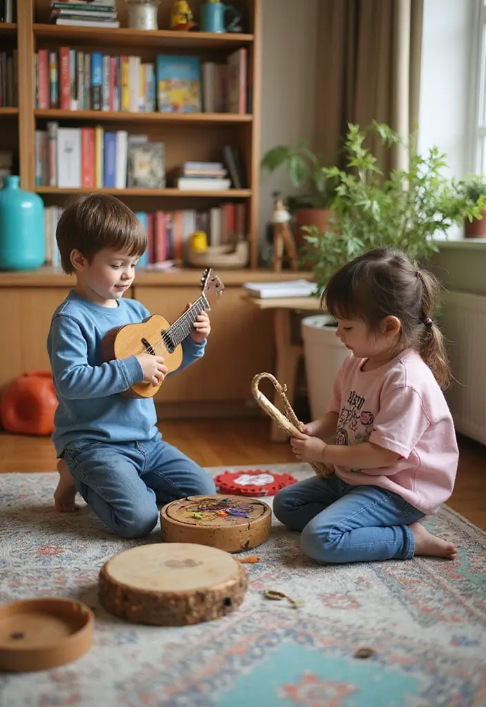 30 Kids Playroom Ideas That Keep Them Busy and Inspired 18. Musical Exploration Space