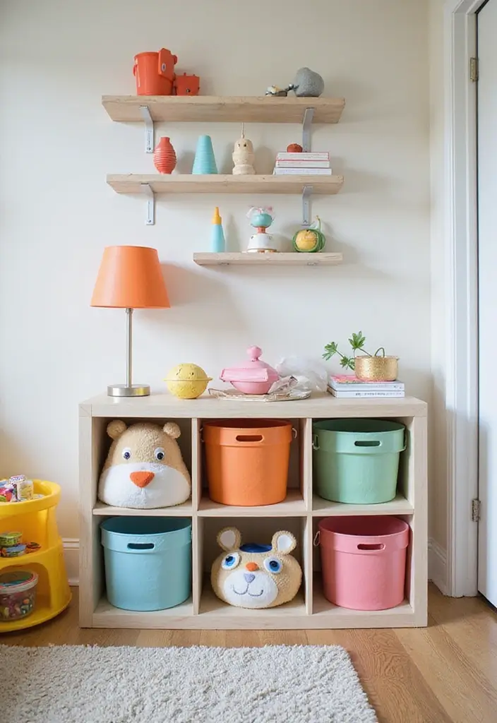 30 Kids Playroom Ideas That Keep Them Busy and Inspired 22. Playful Storage Solutions