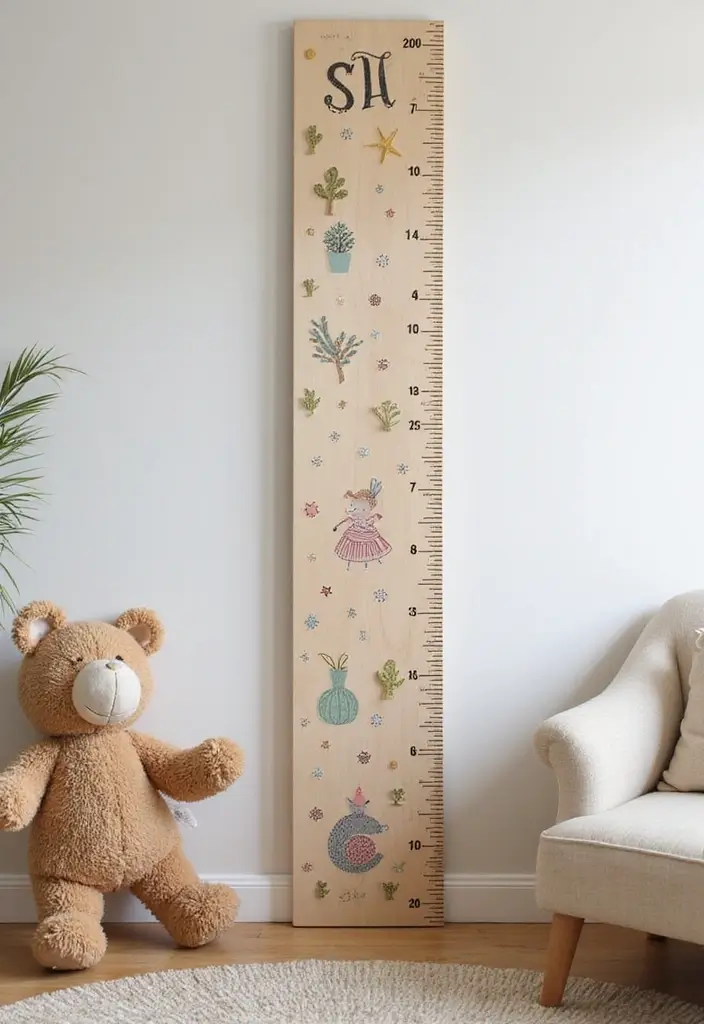 30 Kids Playroom Ideas That Keep Them Busy and Inspired 30. Personalized Growth Charts