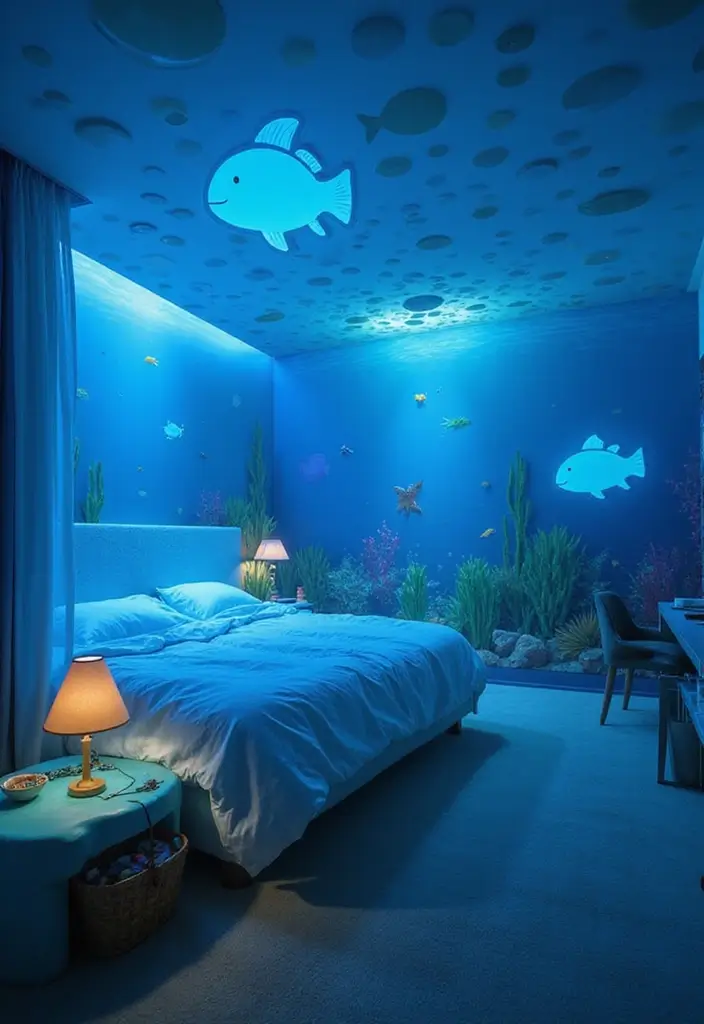 30 Kids Room Lighting Ideas That Create the Perfect Mood - 20. Ocean-Themed Lighting