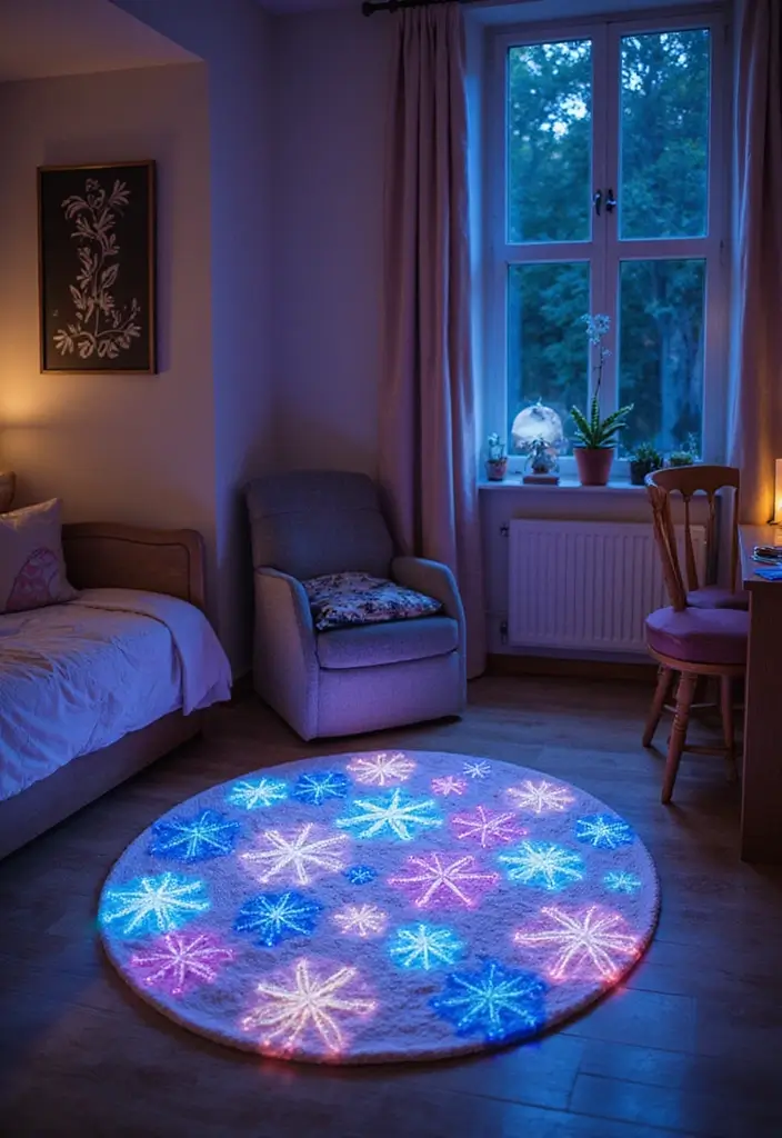 30 Kids Room Lighting Ideas That Create the Perfect Mood - 24. Light-Up Area Rugs