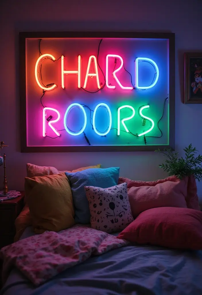 30 Kids Room Lighting Ideas That Create the Perfect Mood - 25. Colorful Neon Signs