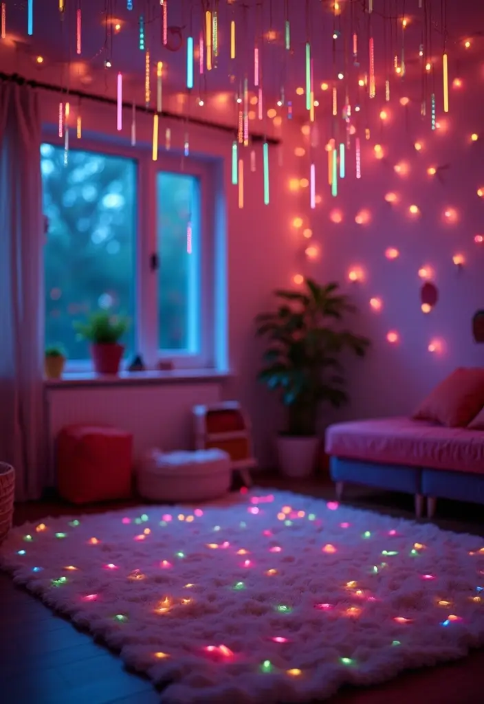 30 Kids Room Lighting Ideas That Create the Perfect Mood - 28. Glow Stick Decor
