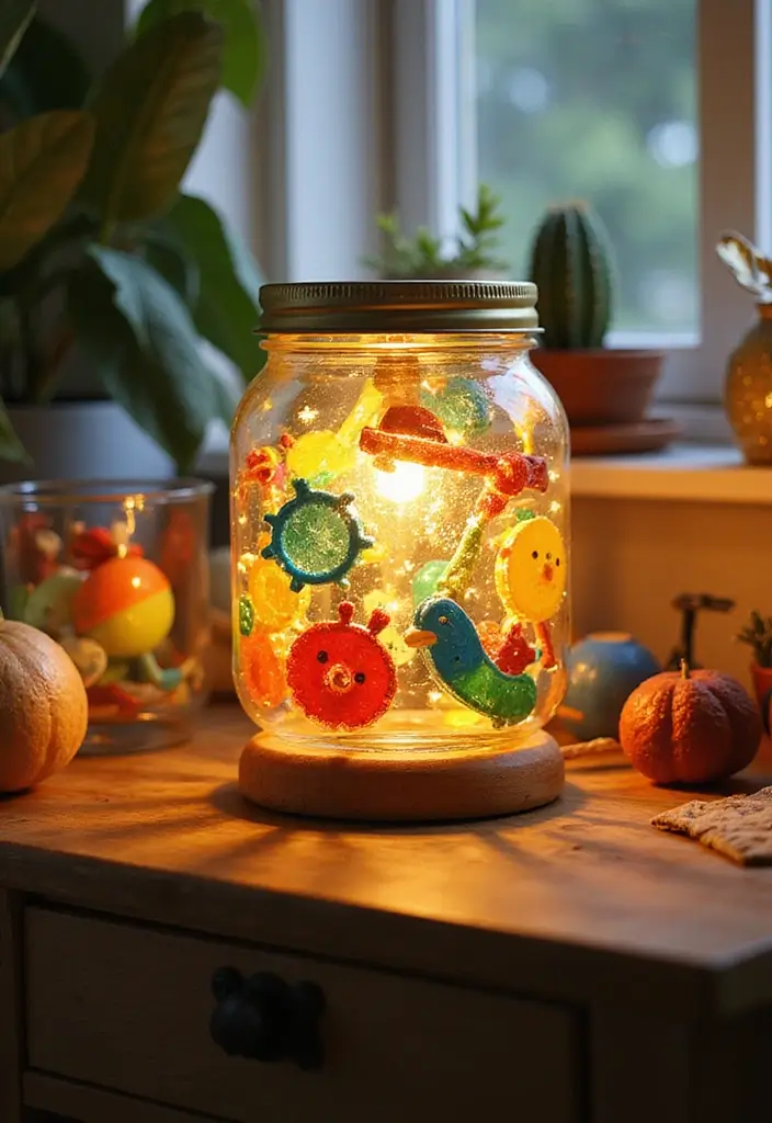 30 Kids Room Lighting Ideas That Create the Perfect Mood - 6. Upcycled Table Lamps