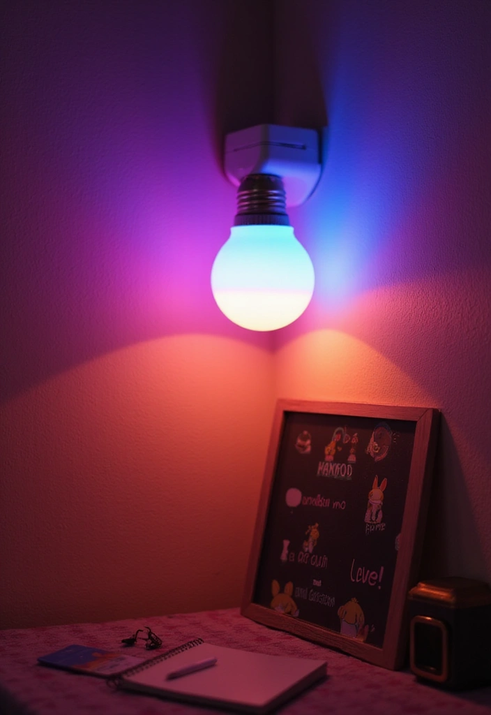 30 Kids Room Lighting Ideas That Create the Perfect Mood - 7. Color-Changing LED Bulbs