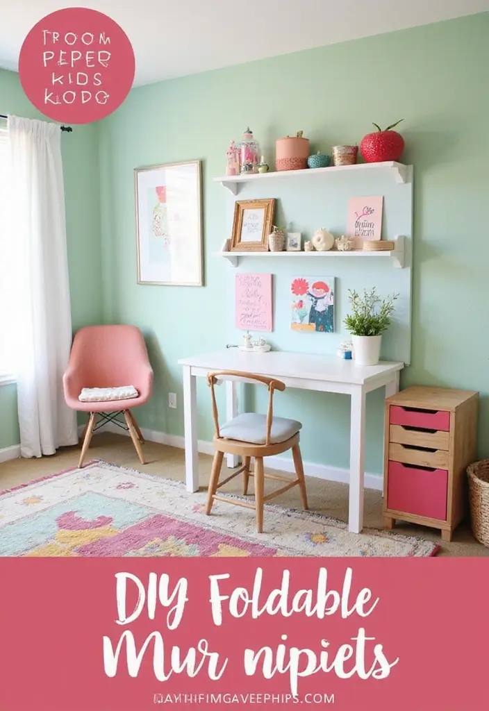 30 Small Kids Room Ideas That Maximize Every Inch 11 30 Small Kids Room Ideas That Maximize Every Inch 11. DIY Foldable Workspace