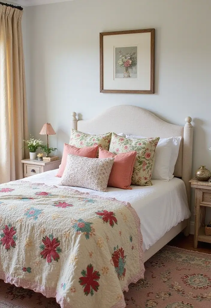 30 Vintage Kids Room Inspirations Full of Character - 10. Vintage-Inspired Bedding