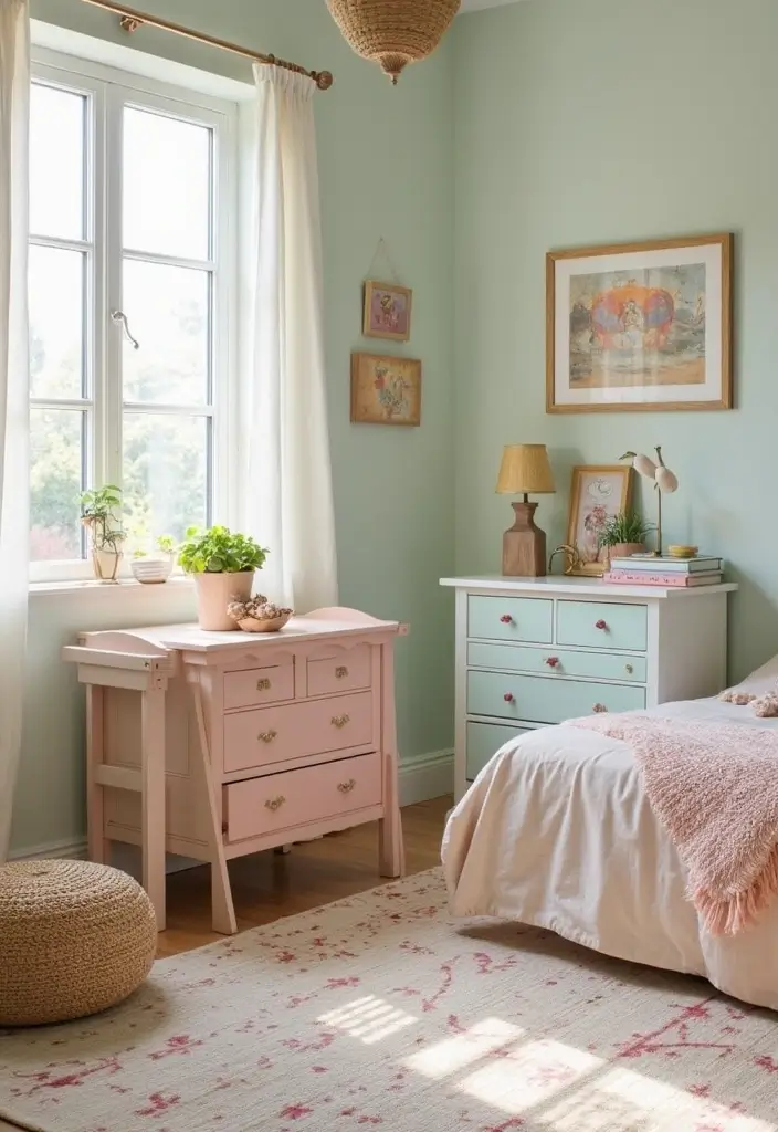 30 Vintage Kids Room Inspirations Full of Character - 23. Vintage-Inspired Furniture Hacks