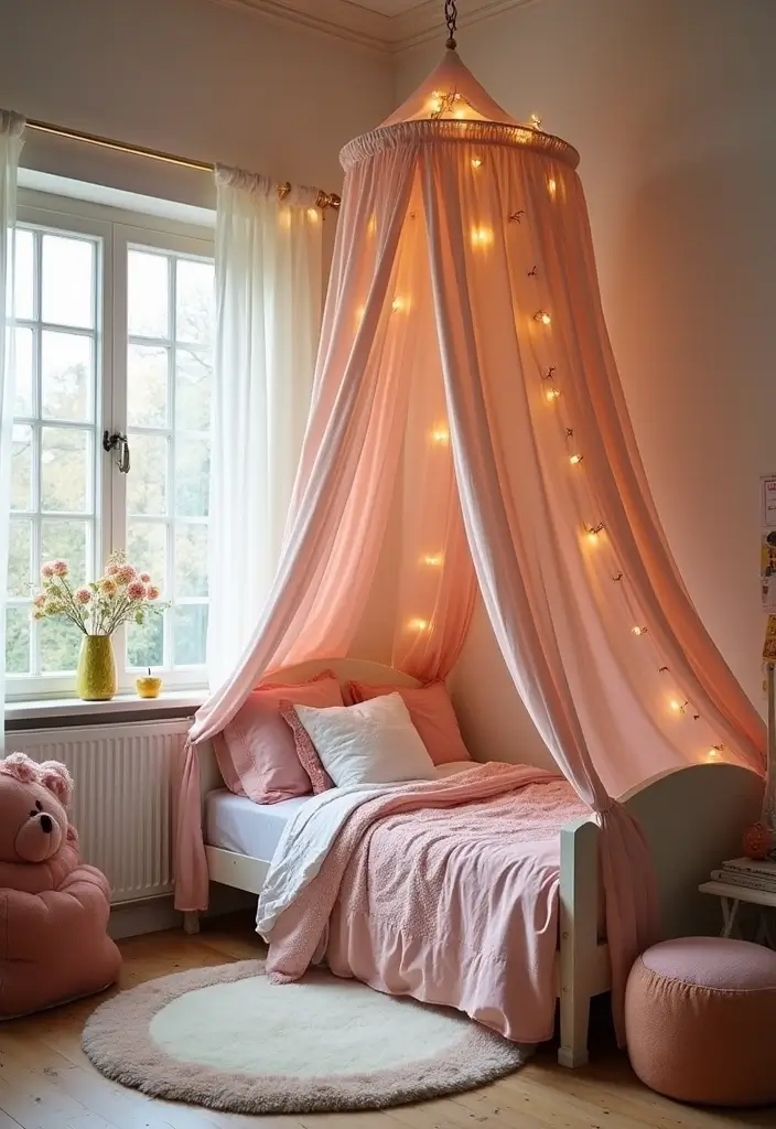 30 Vintage Kids Room Inspirations Full of Character - 3. Charming Canopy Beds