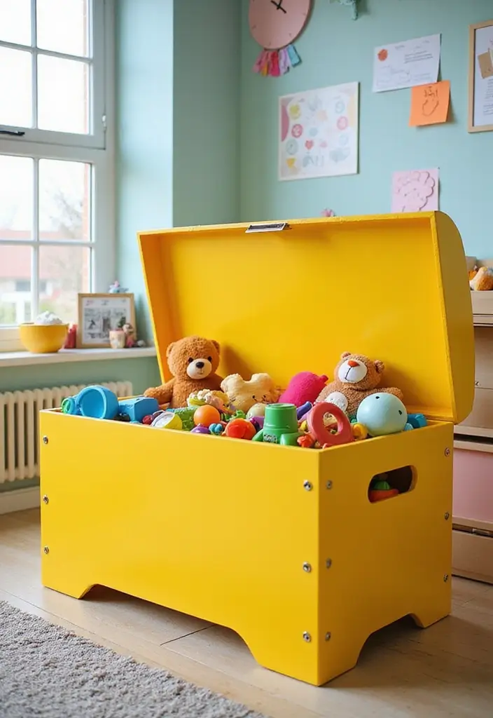 30 Yellow Kids Bedroom Ideas That Bring Energy and Warmth 12 30 Yellow Kids Bedroom Ideas That Bring Energy and Warmth 12. Yellow Themed Toy Boxes