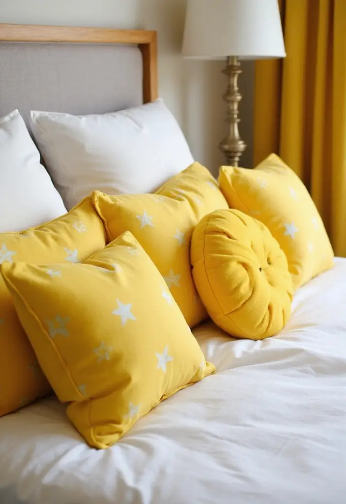 30 Yellow Kids Bedroom Ideas That Bring Energy and Warmth 14 30 Yellow Kids Bedroom Ideas That Bring Energy and Warmth 14. Yellow Accent Pillows