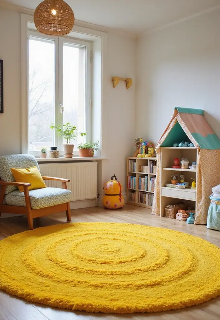 30 Yellow Kids Bedroom Ideas That Bring Energy and Warmth 24 30 Yellow Kids Bedroom Ideas That Bring Energy and Warmth 24. Bright Yellow Throw Rugs