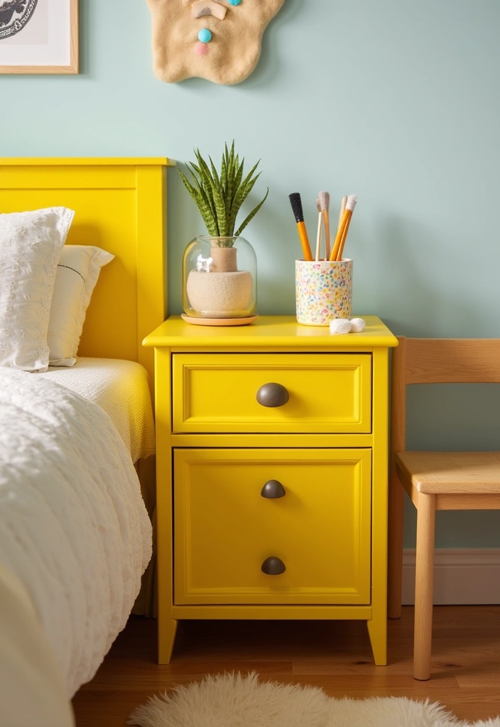 30 Yellow Kids Bedroom Ideas That Bring Energy and Warmth 25 30 Yellow Kids Bedroom Ideas That Bring Energy and Warmth 25. Bright Yellow Nightstands