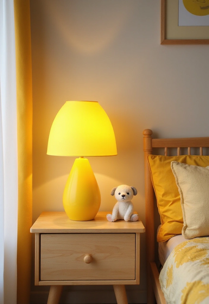30 Yellow Kids Bedroom Ideas That Bring Energy and Warmth 27 30 Yellow Kids Bedroom Ideas That Bring Energy and Warmth 27. Bright Yellow Table Lamps