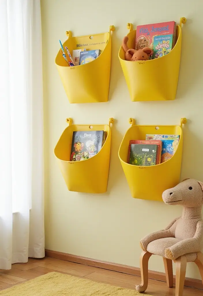 30 Yellow Kids Bedroom Ideas That Bring Energy and Warmth 28 30 Yellow Kids Bedroom Ideas That Bring Energy and Warmth 28. Bright Yellow Wall Baskets