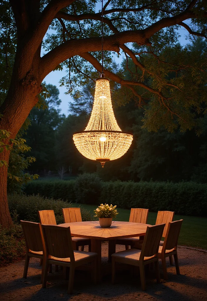 12 Backyard Solar Lighting Ideas for Bright Eco Friendly Nights 122 12 Backyard Solar Lighting Ideas for Bright Eco Friendly Nights 12. Solar Chandelier