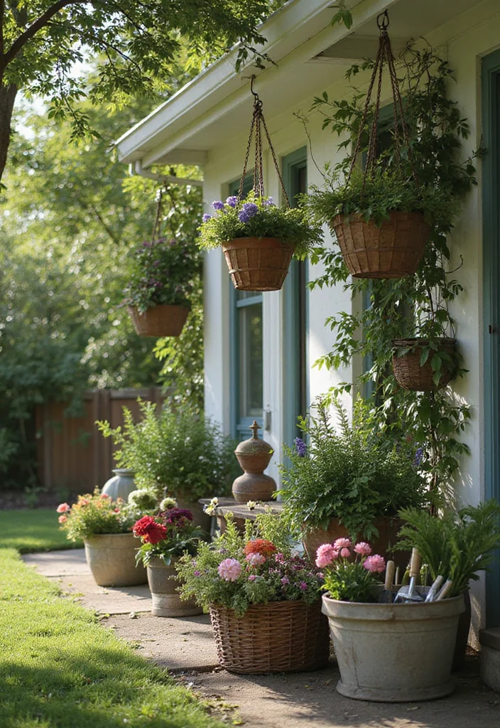 12 Backyard Storage Ideas for Practical Neat Organization 34 12 Backyard Storage Ideas for Practical Neat Organization 4. Hanging Baskets for Tools and Accessories