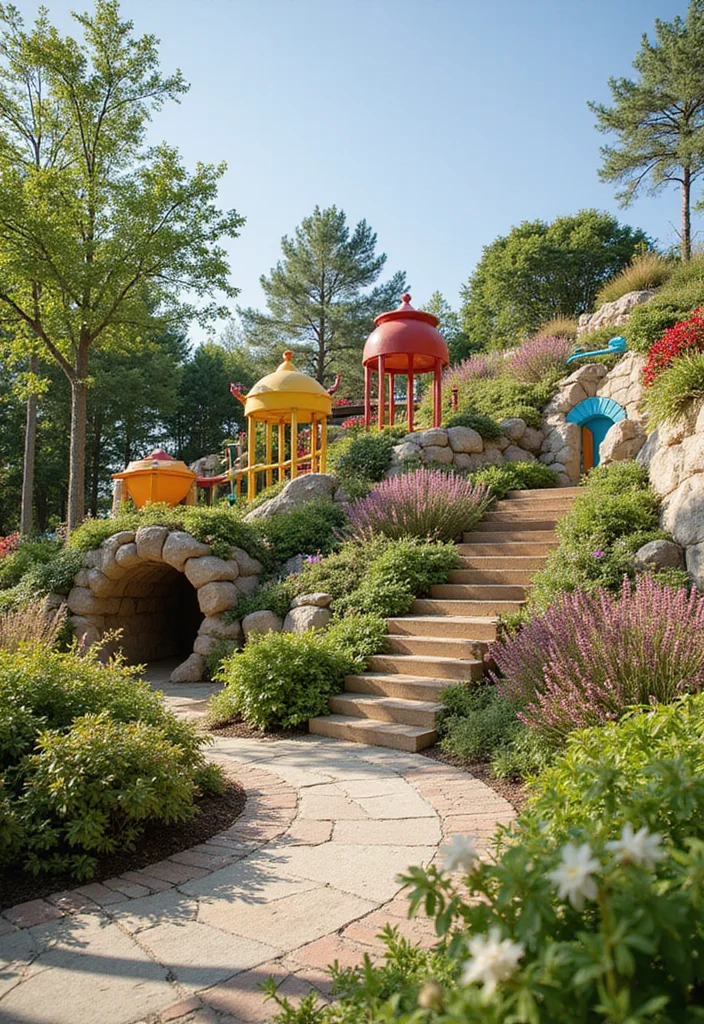 12 Backyard With Hill Ideas for Smart Terraced Practical Use 122 12 Backyard With Hill Ideas for Smart Terraced Practical Use 12. Kids Adventure Garden