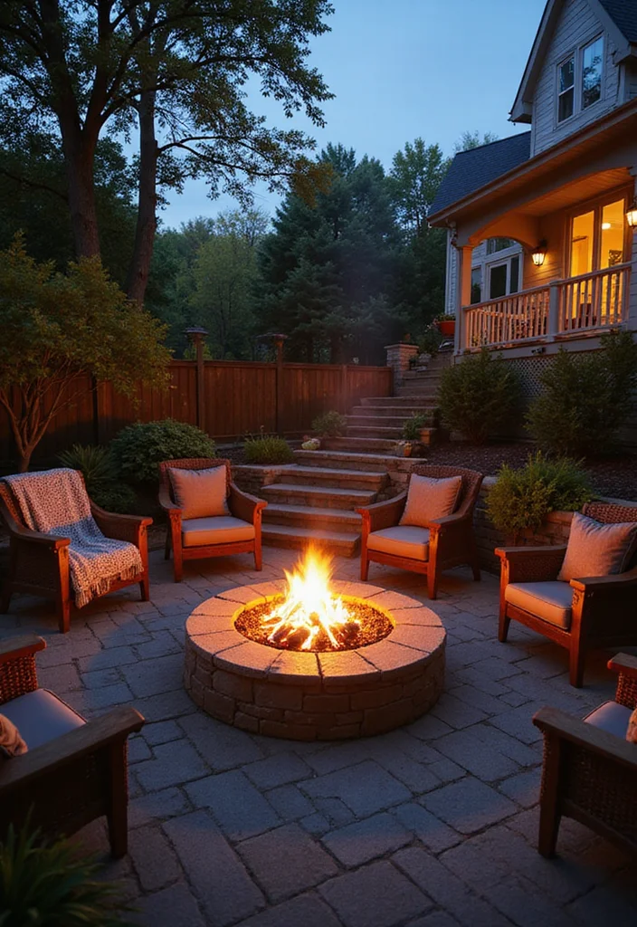 12 Backyard With Hill Ideas for Smart Terraced Practical Use 23 12 Backyard With Hill Ideas for Smart Terraced Practical Use 3. Cozy Fire Pit Area