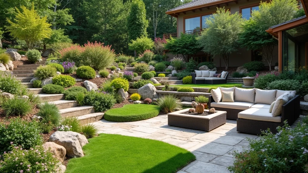 12 Backyard With Hill Ideas for Smart Terraced Practical Use