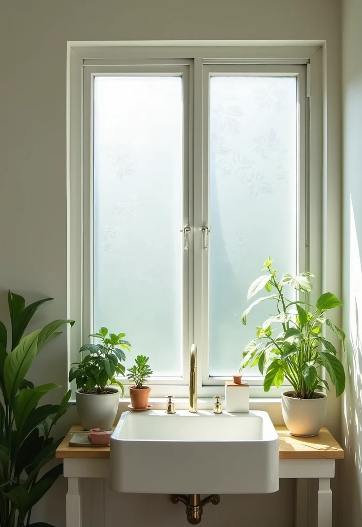 12 Bathroom Window Ideas for Light Privacy and Fresh Air 1. Frosted Glass Windows