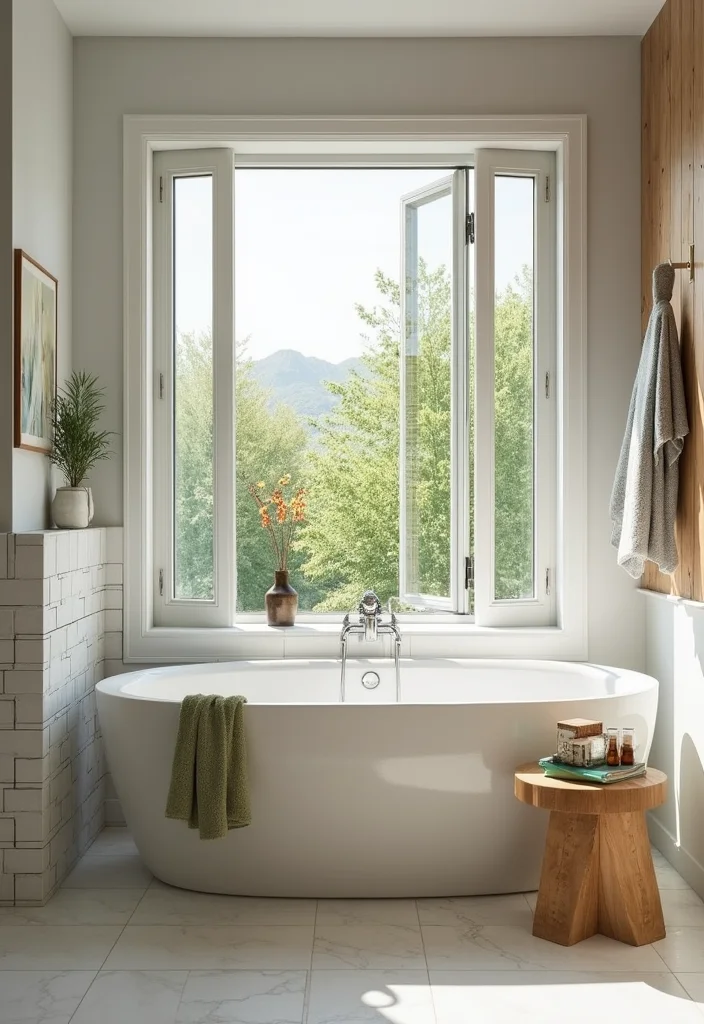 12 Bathroom Window Ideas for Light Privacy and Fresh Air 11. Vinyl Windows with Energy Efficiency